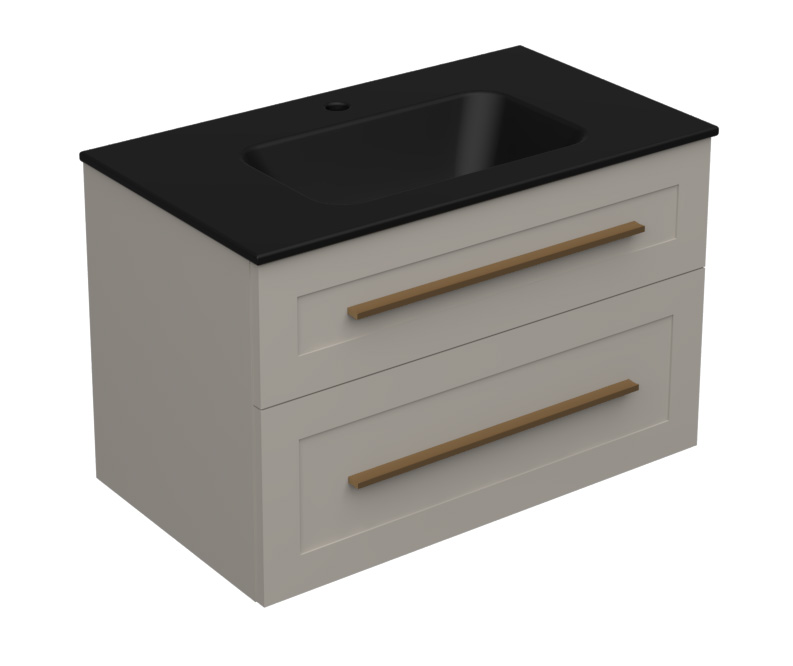 18615-1.jpg ETERNITY 80 DONJI KUPAONSKI ORMARIĆ KAŠMIR ZLATNA RUČKICA (CRNI UMIVAONIK) - Slika 1