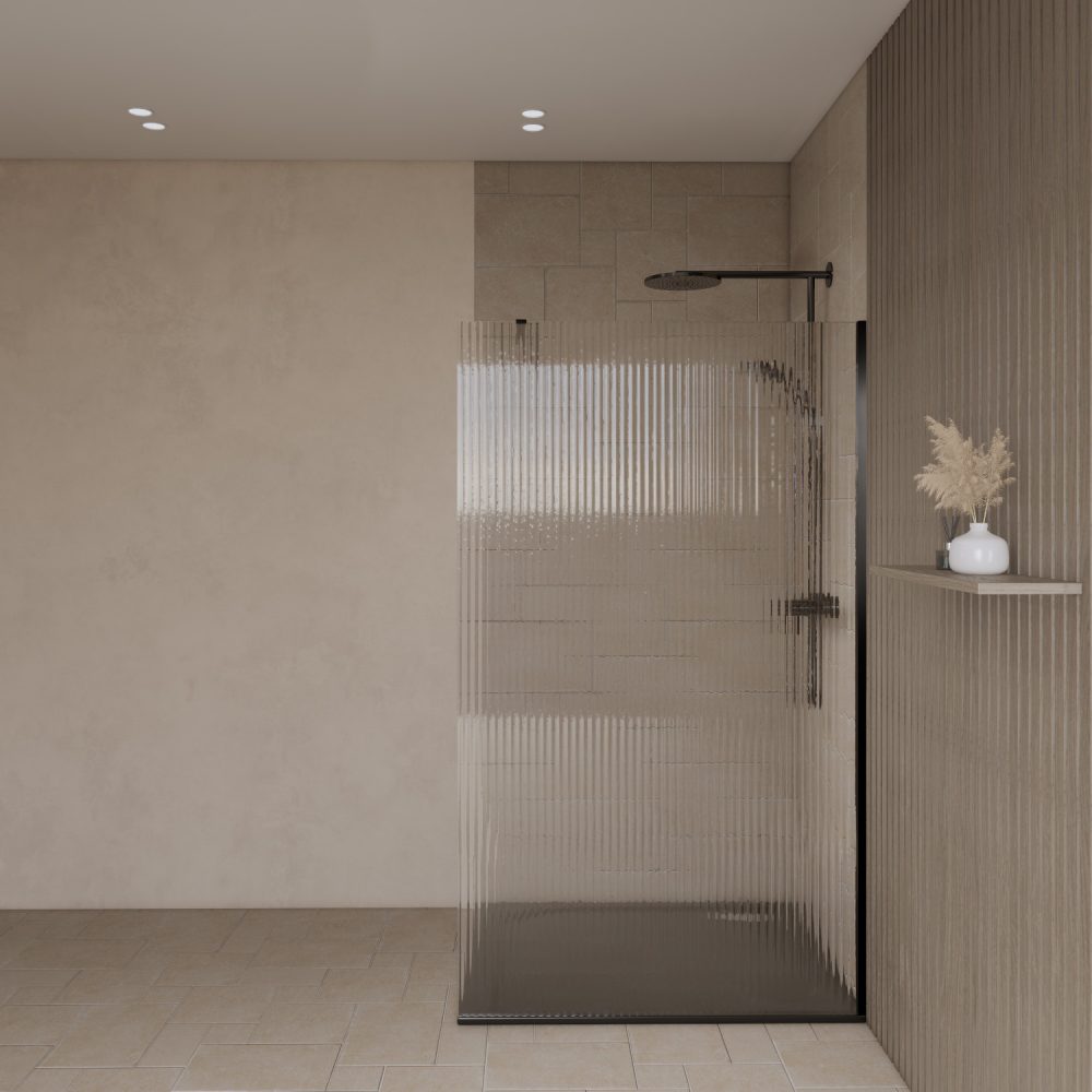 VETRO FLUTED 100F BLACK TUŠ STIJENA 100x200 cm - Slika 2