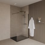 VETRO FLUTED 120F BLACK TUŠ STIJENA 120x200 cm