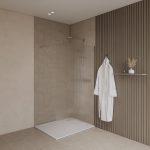 VETRO FLUTED 80F CHROME TUŠ STIJENA 80x200 cm