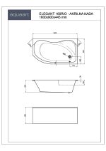 ELEGANT 160R/O KUPAONSKA KADA 1600x900 mm - Slika 2