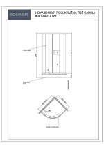 HOYA 80100/R POLUKRUŽNA TUŠ KABINA 80x100x210 cm - Slika 2