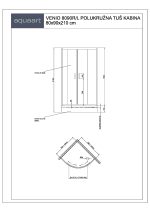 VENIO 8090R/L POLUKRUŽNA TUŠ KABINA 80x90x210 cm - Slika 2