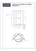 LUGO 90 POLUKRUŽNA TUŠ KABINA 90X90X205cm - Slika 3