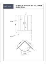 MERIDA 80 POLUKRUŽNA TUŠ KABINA 80x80x196 cm - Slika 2