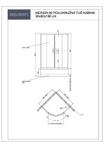 MERIDA 90 POLUKRUŽNA TUŠ KABINA 90x90x196 cm - Slika 2