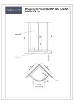 MADERA 80 POLUKRUŽNA TUŠ KABINA 80x80x204 cm - Slika 2