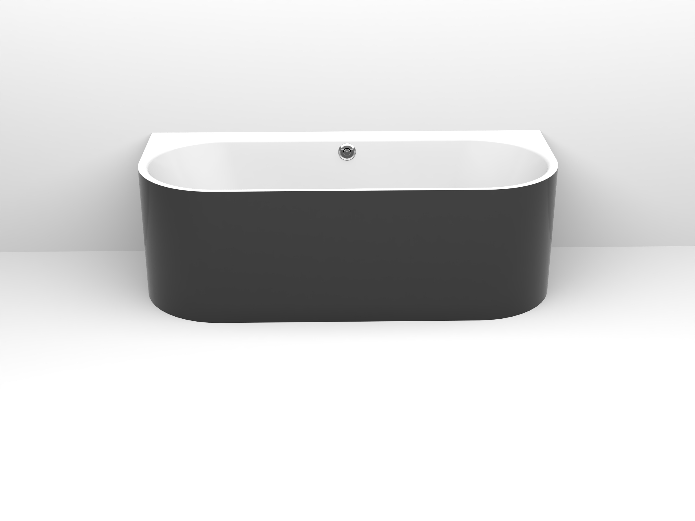 AA16173-1.jpg NEAT WALL BLACK GLOSS SAMOSTOJEĆA KADA 170x75x60 cm - Slika 1