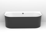 NEAT WALL BLACK GLOSS SAMOSTOJEĆA KADA 180x75x60 cm