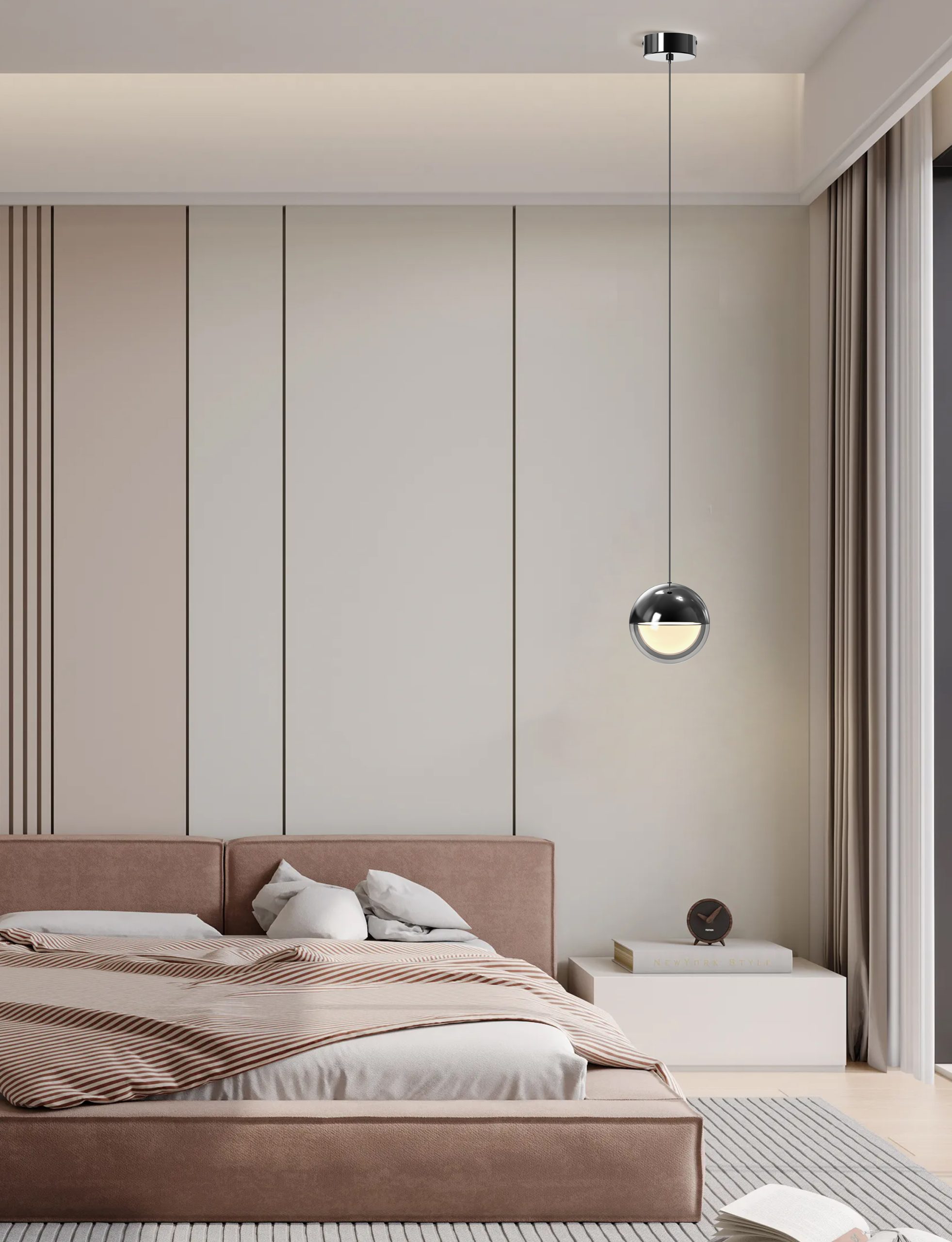 AT10939-1.jpg LED VISEĆA SVJETILJKA LUMINIS D120 7W 280lm 3000K IP20 BLACK CHROME - Slika 1