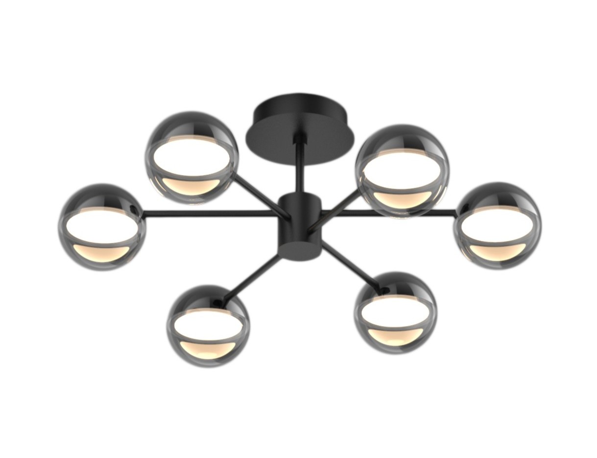 AT10945-1.jpg LED STROPNA SVJETILJKA ECLAT 6 D650 35W 1400lm 3000K IP20 BLACK CHROME - Slika 1