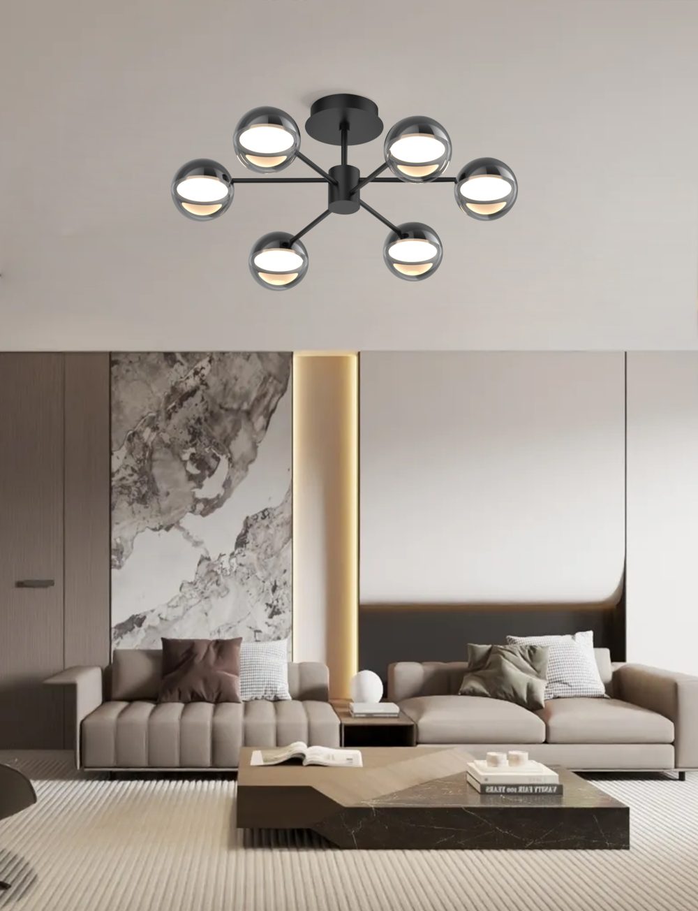 LED STROPNA SVJETILJKA ECLAT 6 D650 35W 1400lm 3000K IP20 BLACK CHROME - Slika 2