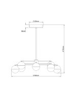 LED LUSTER ECLAT 8 D780 45W 1800lm 3000K IP20 BLACK CHROME - Slika 3