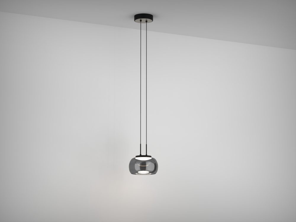 LED VISEĆA SVJETILJKA LUXEON D180 7W 240lm 3000K IP20 MATTE BLACK - Slika 3