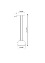 LED VISEĆA SVJETILJKA LUXEON D180 7W 240lm 3000K IP20 MATTE BLACK - Slika 4