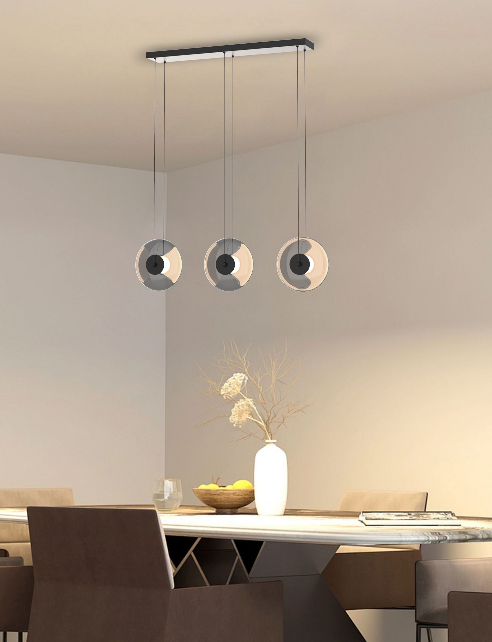 AT10951-1.jpg LED VISEĆA SVJETILJKA SOLARA 3 25W 950 lm 3000K IP20 MATTE BLACK - Slika 1