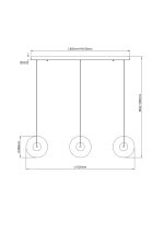 LED VISEĆA SVJETILJKA SOLARA 3 25W 950 lm 3000K IP20 MATTE BLACK - Slika 4