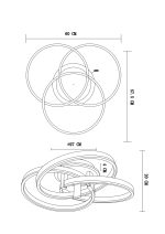 LED STROPNA SVJETILJKA ASTARA D575 56W 3360LM 3000/4000/6000K IP20 BRUSHED GOLD - Slika 3