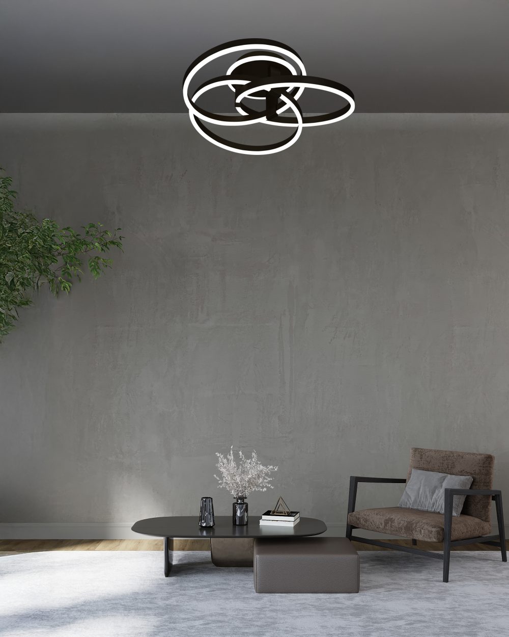 LED STROPNA SVJETILJKA ASTARA D575 56W 3360LM 3000/4000/6000K IP20 BLACK - Slika 2