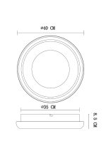 LED STROPNA SVJETILJKA VIORA D400 38W 2100LM 3000/4000/6000K IP20 WHITE - Slika 3