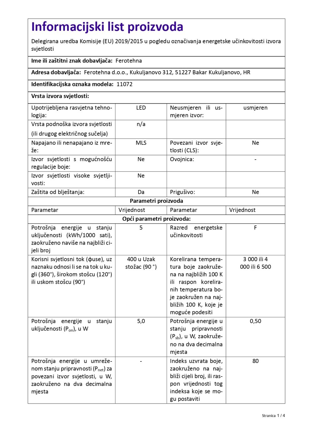 UGRADNI OKRUGLI DOWNLIGHT DIA 90 mm, 5W 400LM 3000/4000/6500K, IP20, WHITE, 2 PACK - Slika 3